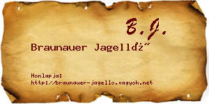 Braunauer Jagelló névjegykártya